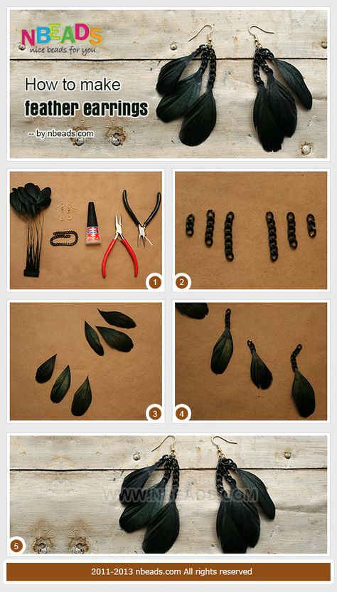 How to Make Feather Earrings – Nbeads Make Feather Earrings, Diy Feather Earrings, Feather Earrings Diy, Diy Feather, How To Make Headbands, Feather Crafts, Changing Jobs, Feather Jewelry, Ethnic Outfits