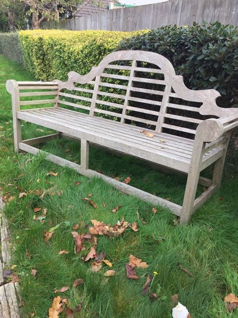 Large Teak Lutyens Bench Lutyens Bench, Garden Statuary, Garden 2023, Garden Party Decorations, Garden Urns, Pictures Of The Week, Garden Bench, Garden Accessories, Raised Beds