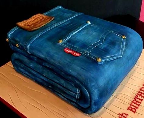 Denim And Diamonds Cake Ideas, Denim Cake, 50th Birthday Cakes For Men, Diamond Cake, Denim And Pearls, Denim Party, Rock House, 45th Birthday, Wifey Material