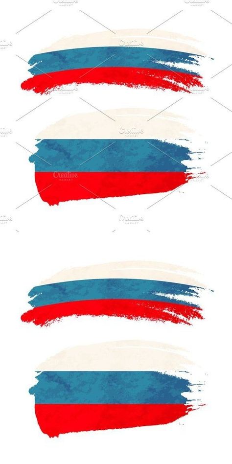 Russia Flag, Photo Album Design, Russian Flag, Funny Photo, Album Design, National Flag, Brush Strokes, Small Tattoos, Photo Album