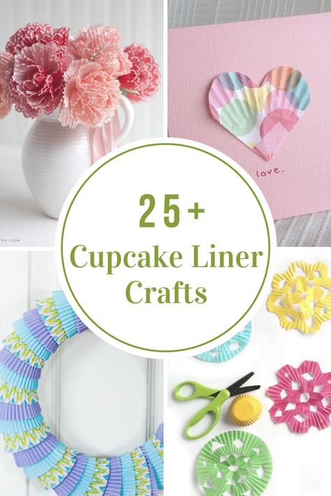 Cupcake Liner Crafts Cupcake Cups Crafts, Baking Cups Crafts, Cupcake Paper Crafts, Crafts For Kids Fall, Liner Ideas, Cupcake Liner Crafts, Cupcake Liner Flowers, Best Cupcake, Cupcake Crafts