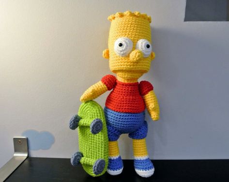 Homer Simpson The Simpsons Crochet Amigurumi Pattern | Etsy Geeky Crochet Patterns, Bart And Lisa, Bart And Lisa Simpson, Easy Yarn Crafts, Bear Patterns, Crochet Bear Patterns, Crochet Monsters, 3d Quilling, Amigurumi Animals