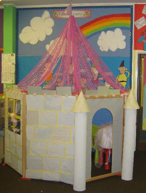 Fairytale castle role-play area classroom display photo - Photo gallery - SparkleBox Fairy Tale Ideas, Castle Classroom, Castles Topic, Kitchen Toy Set, Wooden Dollhouse Furniture, Role Play Areas, Play Corner, Kitchen Toy, Corner Ideas