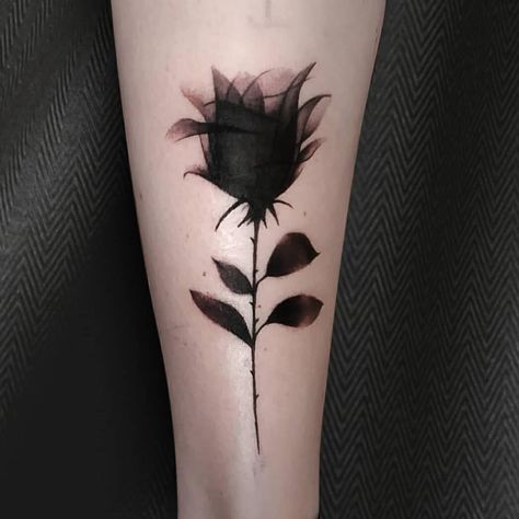 Good Cover Up Tattoos Ideas Black, Flower Tattoo For Cover Up, Neck Cover Up Tattoos For Women, Dark Flower Tattoo Cover Up, Tatuajes Cover Up, Tattoos To Cover Other Tattoos, Dark Black Tattoos, Black Rose Tattoo Coverup, Black Roses Tattoo