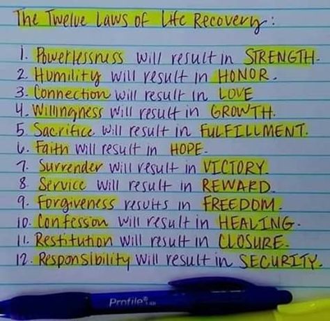 Celebrate Recovery Quotes, 12 Step Worksheets, Alcohol Recovery Quotes, Codependency Recovery, 12 Steps Recovery, Relapse Prevention, Recovering Addict, Laws Of Life, Recovery Inspiration