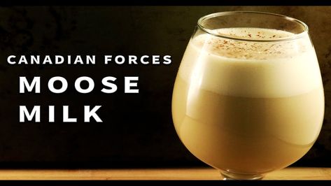 Moose Milk – The Canadian Forces Beverage of Choice Moose Milk Recipe, Moose Milk, Alaskan Moose, Canadian Military, Canadian Army, Festive Drinks, Self Reliance, Dark Rum, Drink Milk