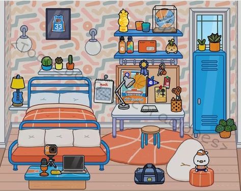 Toca Boca Boy Room Ideas, Boy Room Ideas Teenagers, Toca Life World Aesthetic Pfp, Bad Room Ideas, Room Ideas Bohemian, Brothers Room, Teenager Bedroom Boy, Toka Boka