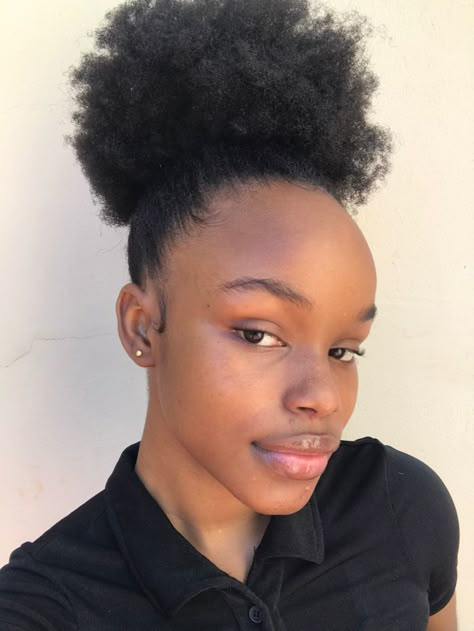 4d Hair Type, Awkward Length Hairstyles, Afro Hair Short, Awkward Length 4c Hairstyles, 4c Hair Short, 4d Hair, Puff Hairstyle, Afro Puff Hairstyles, Healthy Black Hair