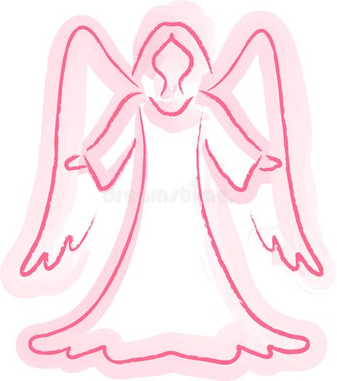 Larsen Angel Sketch Simple, Angel Drawing Simple, Cute Angel Drawing, Angel Line Drawing, Angel Drawing Easy, Angel Outline, Angel Y Diablo, Angel Sketch, Angel Silhouette