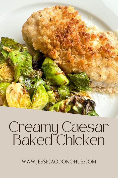 Baked Caesar Chicken, Baked Chicken Recipes Healthy, Caesar Chicken, Chicken Breast Recipes Baked, Chicken Entrees, Chicken Breast Recipes Healthy, Easy Weeknight Dinner, Bon Appetite, Baked Chicken Breast