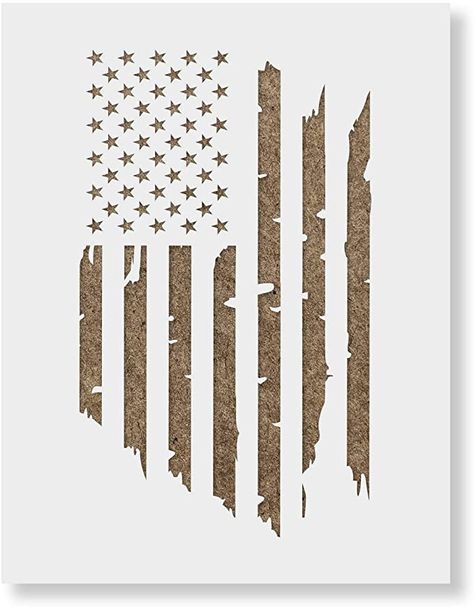 American Flag Crafts, Rustic American Flag, Flag Coloring Pages, Stencils For Painting, American Flag Stars, Pixel Art Templates, Reusable Stencils, Star Stencil, Stencil Templates