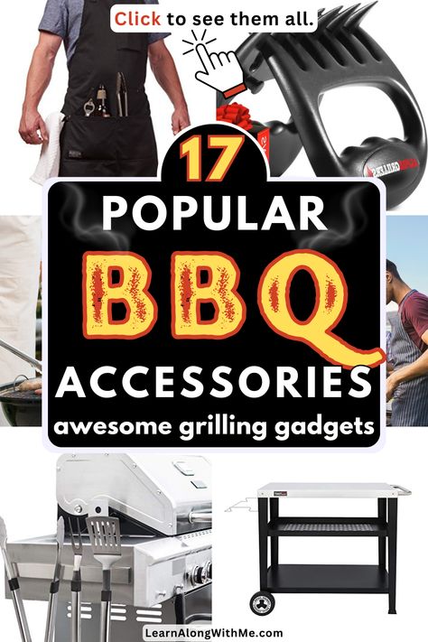 With barbecue seasons sizzling away you may be wondering what kind of bbq accessories are out there and if they'll help you?  Here is a list of popular bbq accessories and grilling gadgets that can help improve your cooking and your grilling experience.  There are a range of bbq tools and accessories to help you out.  Click to check out the full list now.  (Plus, they make great gifts for your favorite BBQ'er.) Bbq Must Haves, Grilling Gadgets, Bbq Supplies, Bbq Games, Bbq Spice, Bbq Tool Set, Condiment Caddy, Bbq Essentials, Digital Meat Thermometer