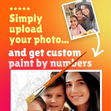 Free Paint By Number Generator | Create Your Own Paint By Number | PBNIFY Paint By Number Photo, Book Generator, Drawing Generator, Color Generator, Free Paint, Number Generator, Family Painting, Color By Numbers, Acrylic Paint Set