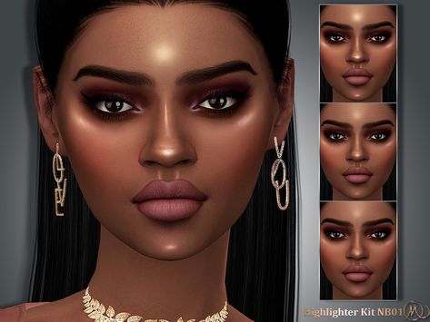 Orchid Lipstick, Skin Highlighter, Cc Makeup, Sims 4 Nails, The Sims 4 Skin, Makeup Cc, Skin Details, Sims 4 Cc Makeup, Sims 4 Cc Skin