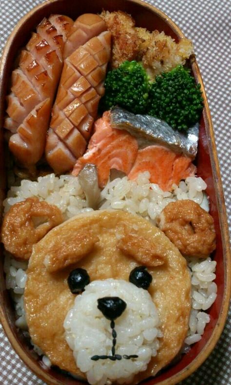 Japanese Bento Lunch, Japanese Meals, Kotak Bento, Bento Kids, Deep Fried Tofu, Lunch Box Idea, Japanese Food Art, Kawaii Bento, Bento Ideas