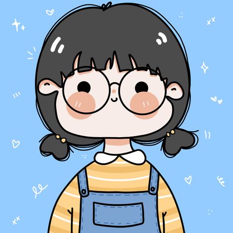 Lovely // cute drawing // cartoon girl // glasses girly Cute Drawing Cartoon, Glasses Cartoon, Cartoon Glasses, Girl Glasses, Girl With Glasses, Cute Drawing, Drawing Cartoon, Cartoon Girl