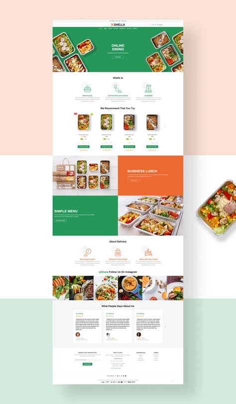 Food Delivery Store Website Design Food Product, Nutrition Website Design, Food Landing Page, Food Delivery Website, Grocery Website, Nutrition Website, Restaurant Website Templates, Shopify Templates, Restaurant Website