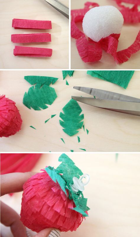 http://www.floracraft.com/products/1864/ Mini Pinatas, Strawberry Decorations, Fresh Watermelon, Felt Garland, Holiday Paper, Crochet Design, Warming Up, Love Craft, Crepe Paper