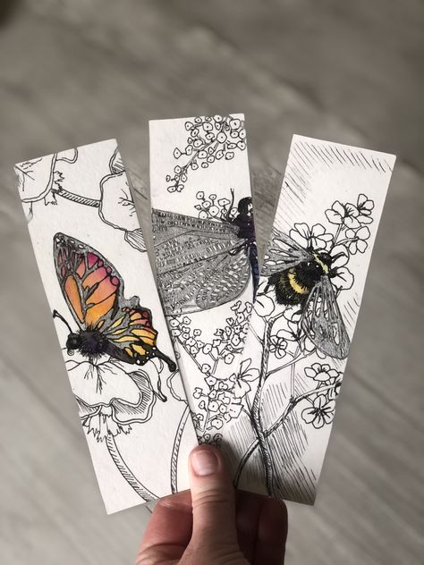 Bookmark Drawing Ideas, Bookmark Drawing, Handmade Bookmarks Diy, Bookmark Printing, Creative Bookmarks, Fox Painting, Watercolor Bookmarks, Book Markers, Avid Reader