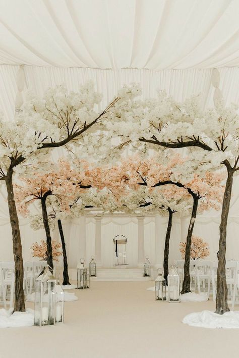 18th Debut, Blossom Tree Wedding, Indoor Weddings, Indoor Wedding Decorations, Cherry Blossom Decor, Nikah Decor, Debut Ideas, Wedding Setup, Wedding Marquee