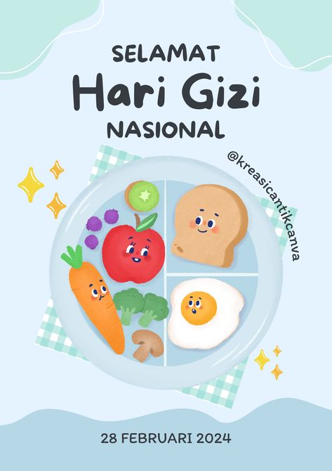 👉KLIK LINK UNTUK MENGEDIT!💻✨  Ucapkan Selamat Hari Gizi Nasional dengan desain poster yang informatif dari Kami! Poster ini memberikan pesan penting tentang pentingnya gizi dan pola makan sehat. Sesuaikan dengan pesan atau acara Anda menggunakan alat pengeditan Canva yang mudah. Mari bersama-sama edukasi dan tingkatkan kesadaran akan gizi yang baik untuk kesehatan. #HariGiziNasional #CanvaDesign #PosterTemplate #Kesehatan 👣 Follow juga akun kami! 🌟 @kreasicantikcanva Hari Gizi Nasional, Poster Kesehatan Simple, Poster Kesehatan Aesthetic, Hari Gizi, Bullet Journal Work, Simple Aesthetic, Science Projects, Custom Posters, Landscape Prints