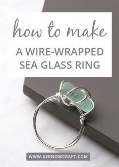 Sea Rings, Jewelry Kit, Diy Jewelry Rings, Sea Glass Ring, Diy Jewelry Tutorials, Sea Jewelry, Bijoux Fil Aluminium, Diy Jewelry Inspiration, Sea Glass Crafts