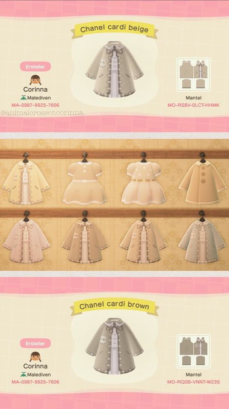 Animal Crossing Outfit Codes, Acnh Dress, Acnh Fashion, Beige Clothes, Able Sisters, Pearl Cardigan, Animal Crossing Qr Codes, Acnh Patterns, Clothing Codes