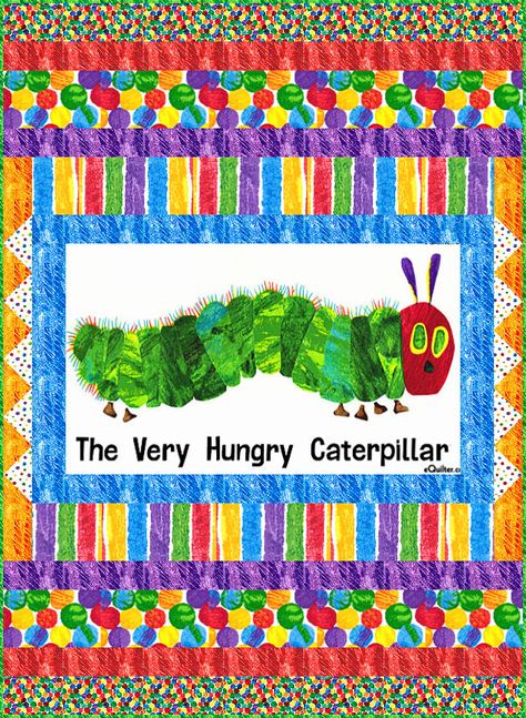 Hungry Caterpillar Big Wiggle Very Hungry Caterpillar Quilt Pattern Free, Mexican Quilt Ideas, Hungry Caterpillar Quilt Ideas, Caterpillar Quilt Pattern, Storybook Quilt, Very Hungry Caterpillar Quilt, Hungry Caterpillar Nursery, Poppy Quilt, Book Quilts