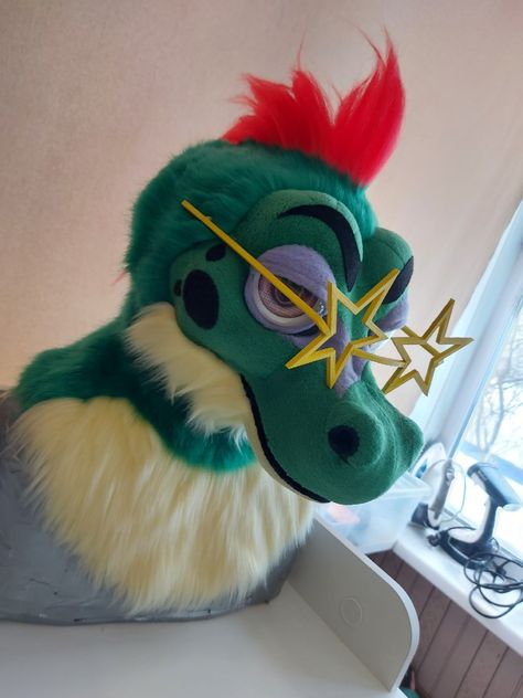 Clown Fursuit, Fnaf Fursuit, Skulldogs Fursuit, Fursuit Collar, Fursuits For Sale, Fursuit Ideas, Fursuit Tutorial, Dino Mask, Fur Suits