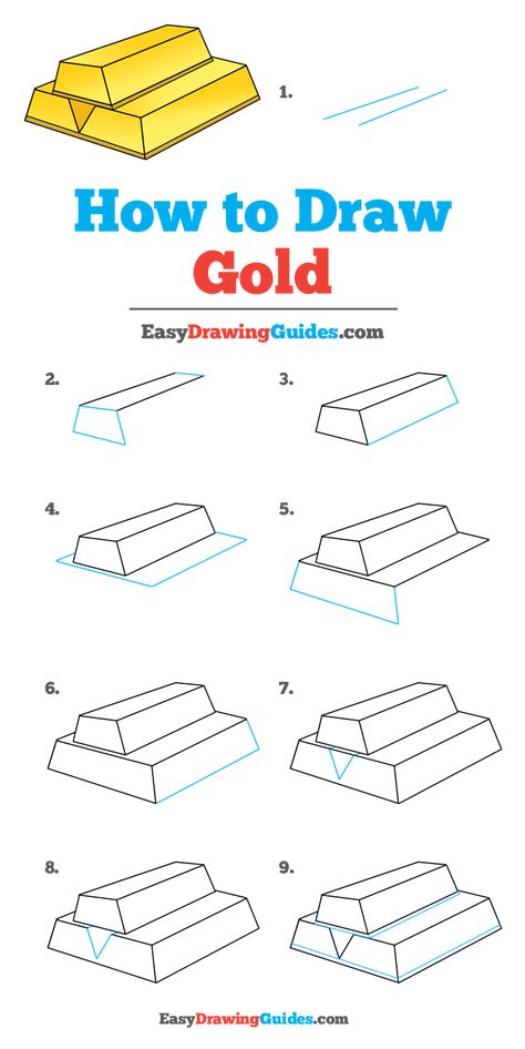 Golden-haired Draw Objects, Draw Doodles, Gold Drawing, Drawing Tutorials For Beginners, Easy Drawing Tutorial, Drawing Tutorials For Kids, Drawing Tutorial Easy, Guided Drawing, Step Drawing