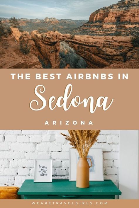 We've put together a list of our 11 favorite AirBnBs in Sedona that you can book for yourself. Whether you are traveling to Arizona by yourself, as a couple, or with a large group of girlfriends, or for a bachelorette party, you can find the perfect Sedona AirBnB to stay in no matter what the season! | sedona airbnb | sedona arizona airbnb | best airbnb in sedona arizona | best sedona airbnbs | best airbnb sedona | sedona air bnb | best air bnb in sedona Arizona Airbnb, Sedona Bachelorette, Best Airbnb, Vacations In The Us, Couples Vacation, Dome House, Air Bnb, Arizona Travel, Costa Rica Travel