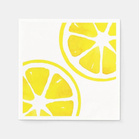 Watercolor Lemon Slices Napkins Gender: unisex. Age Group: adult. Pattern: printed. Lemon Slice Painting, Watercolor Lemon, Lemon Pattern, Patterned Napkins, Lemon Slices, Pattern Painting, Lemon Patterns, Lemon Slice, Lemon Print