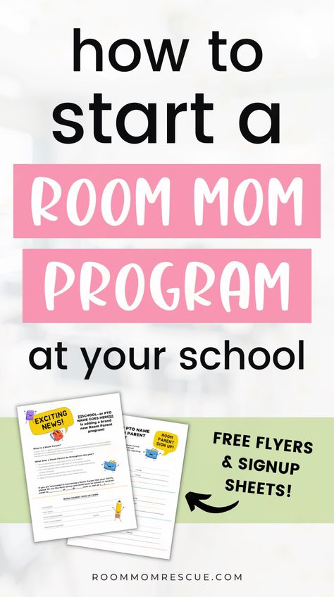 Learn how to start a successful room parent program with free flyers and templates to make the process easy! Enrich your PTO or PTA with room moms and dads for each classroom. Increase parent volunteer engagement with room mom welcome letter templates, room parent sign up sheets and more! Get access to the Room Mom Resource Library at www.roommomrescue.com! Room Mom Letter, Parent Welcome Letter, Teacher Appreciation Letter, Teacher Questionnaire, Mom Template, Pta Moms, Appreciation Letter, Room Parent, Sign Up Sheets