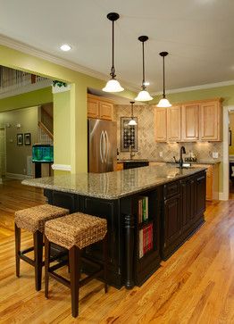 L Shape Kitchen Design, Kitchen Layout Ideas With Island, L Shape Kitchen Layout, Small L Shaped Kitchens, L Shaped Kitchen Designs, Oak Office, Granite Kitchen Island, Kitchen Layouts With Island, Kitchen Peninsula