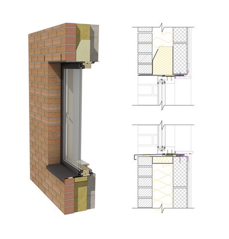 Roof Detail Architecture, Wall Drawing Ideas, House Ventilation, Window Structure, Construction Details Architecture, Window Construction, Brick Face, Window Architecture, Timber Architecture