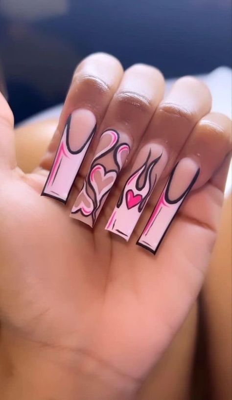 Vday Nails Acrylic, Vday Nails, Acrylic Toe Nails, Drip Nails, Colored Acrylic Nails, Nails Design With Rhinestones, Her Nails, French Acrylic Nails, Acrylic Nails Coffin Pink