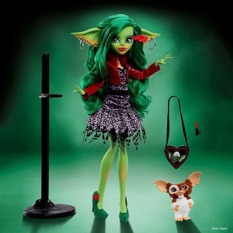 Greta Gremlin, New Monster High Dolls, Original Monster, Arte Monster High, Moster High, Custom Monster High Dolls, Monster High Art, Monster High Characters, Monster High Repaint