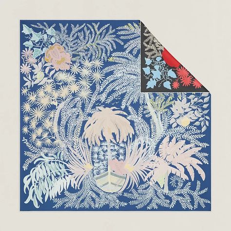 Brand: Herms Condition: New Color: Marine Clair / Rose Ple / Vert Link: Https://Www.Hermes.Cn/Cn/En/Product/Le-Jardin-Des-Peintres-Double-Face-Scarf-90-H903908sv05/ Hermes Scarf Pattern, Jean Rose, Face Scarf, Hermes Accessories, Garden Light, Rose Pale, Silk Accessories, Friends Set, Grey Scarf