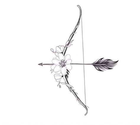 Saggitarius Tattoo Designs, Floral Sagittarius Tattoo, Floral Bow And Arrow Tattoo, Saggitarius Tattoo Man, Zodiac Sign Sagittarius Tattoo, Sagitarius Tattoo Women, Zodiac Sagittarius Tattoo, Simple Sagittarius Tattoo, Tattoo Ideas Sagittarius