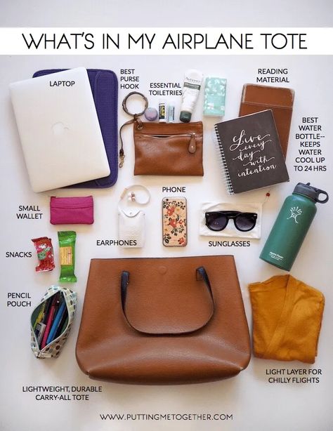 Packing Tips: What to Pack In an Airplane Tote Laptop Purse, Carry On Tote, Travel Essentials Men, Airplane Essentials, Carry On Bag Essentials, Travel Essentials List, Standing In Line, By Plane, Travel Essentials For Women