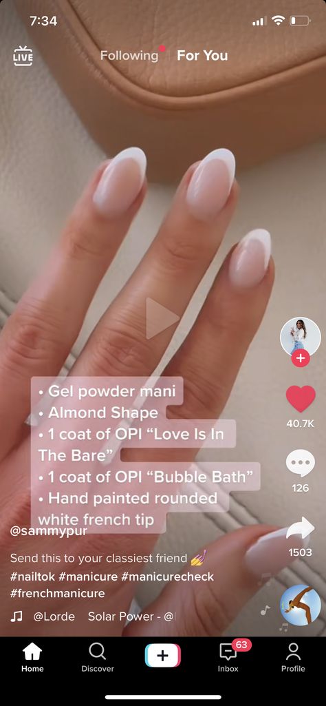 French Dip Color Nails, Bubble Bath Nails With White Tips, Sns Dipping Powder Nails French Tip, Natural Dip Powder Nails Short French, Bubble Bath With French Tip, Opi French Manicure Colors, Bubble Bath French Nails, Pale Nail Colors, Dip Powder Nails French