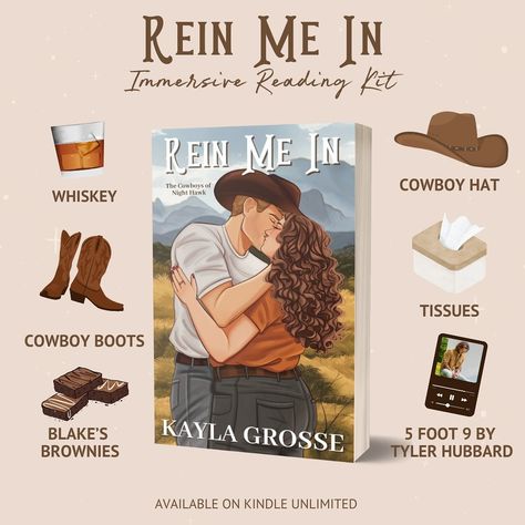 The immersive reading kit for Rein Me In 🤠 While more updates on Rope Me In are coming soon, you can read Gavin & Blake’s story now in Rein Me In on kindle, kindle unlimited, paperback and audiobook! Comment below if you’ve either read or are currently reading ✨ #kaylagrosse #kaylagrosseauthor #romancerecs #romancebooks #cowboyromance #kindleunlimitedromance #romancebookstagram Rein Me In Book Aesthetic, Book Tok, Kindle Unlimited Romances, Book Reading Journal, Cowboy Romance, Recommended Books, Fictional Men, Currently Reading, Recommended Books To Read