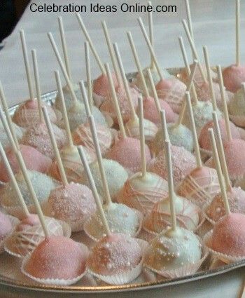 Cake pops Bridal Desserts, Wedding Shower Desserts, Cupcake Centerpieces, Bridal Shower Treats, Cake Pop Displays, Wedding Shower Cakes, Bridal Shower Desserts, Bridal Shower Cupcakes, Blush Bridal Showers