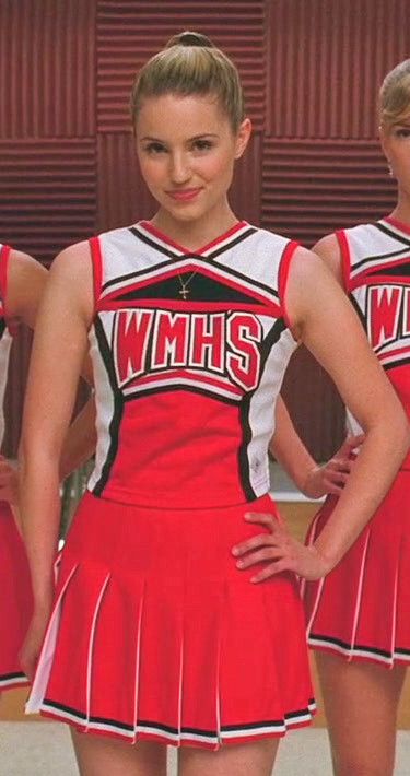 Lauren Potter, Glee Season 1, Brittany And Santana, Diana Agron, Glee Fashion, Heather Morris, Quinn Fabray, Cheerleading Outfits, Dianna Agron