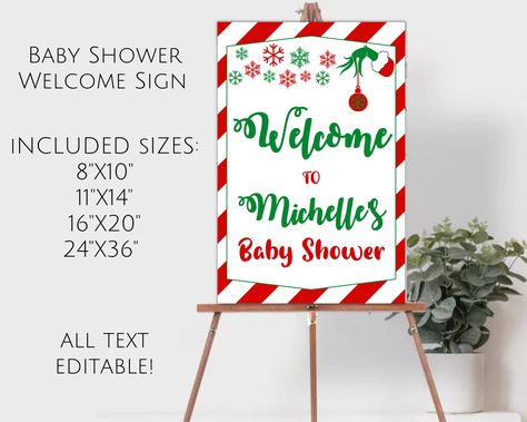 Grinch Themed Baby Shower Ideas, The Grinch Baby Shower Theme, Grinch Baby Shower Ideas, Grinch Themed Party, Grinch Baby, Shower 2023, Grinch Christmas Party, Baby Grinch, Winter Shower