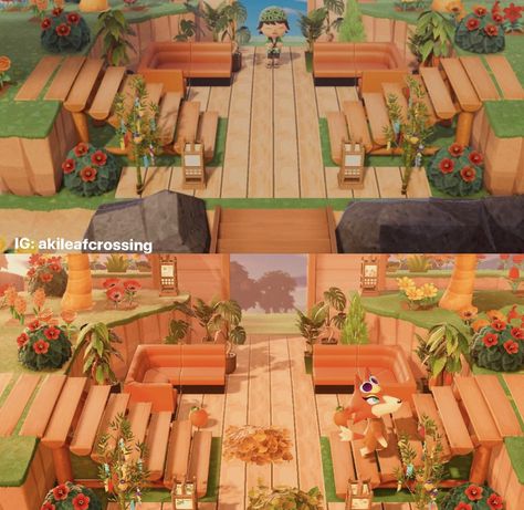 Acnh Resort Entrance, Tropical Entrance Animal Crossing, Tropical Entrance, Acnh Tropicore, Acnh Entrance, Acnh Summer, Acnh Tropical, Hawaiian Pattern, Animal Crossing Characters