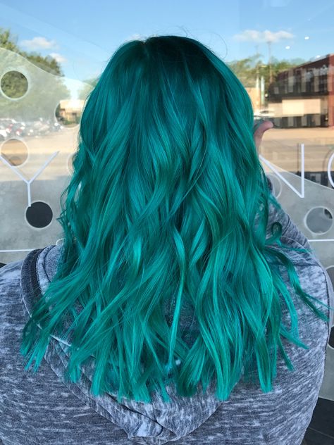 Turquoise hair. Blue hair color. Light blue hair color Teal Roots Blonde Hair, Turquoise Hair Color Ideas, Light Teal Hair Color, Light Turquoise Hair, Teal Hair Color Turquoise, Turquoise Balayage, Torquise Hair, Greenish Blue Hair, Aquamarine Hair Color