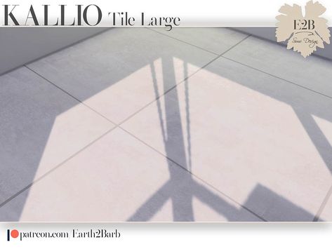 The Sims Resource - Kallio Tile Large Sims 4 Marble Floor, Sims 4 Floors Cc, Sims 4 Floor Cc, Large Floor Tiles, Elegant Tiles, White Tile Floor, Rough Wood, Game Codes, Grey Tiles