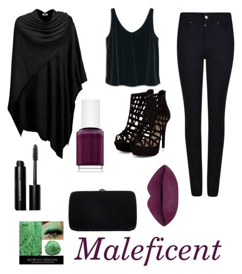 "Modern Disney Villan Maleficent" by mlp-love ❤ liked on Polyvore featuring MANGO, Sergio Rossi, Giorgio Armani, Bobbi Brown Cosmetics, Essie, modern, women's clothing, women's fashion, women and female Modern Maleficent Outfit, Maleficent Inspired Outfits, Maleficent Outfit, Villain Inspiration, Aurora Disneybound, Villain Outfits Female, Closet Cosplay, Disney 100, Fandom Outfits