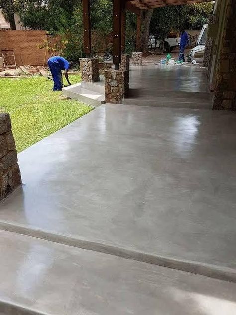 Cement Floor Ideas Outdoor, Diy Flooring Ideas, Epoxy Marble, Outdoor Concrete Floors, Pool Decking Concrete, Chitre, Balcony Flooring, Design For Living Room, Outdoor Dining Room